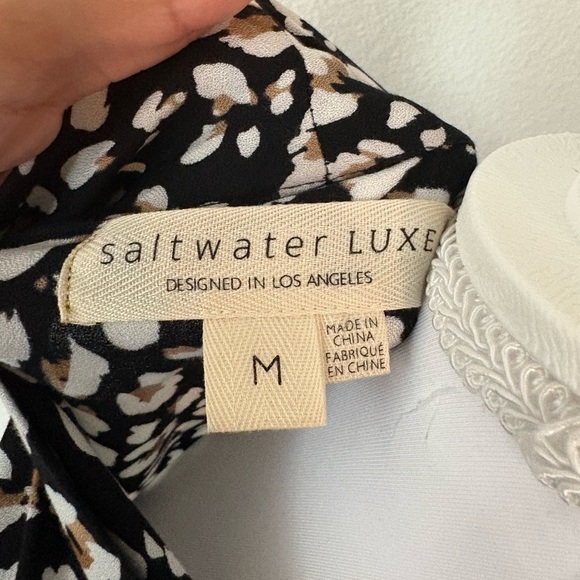 Saltwater LUXE Animal Print Cardigan / kimono tie front size m - Picture 2 of 5